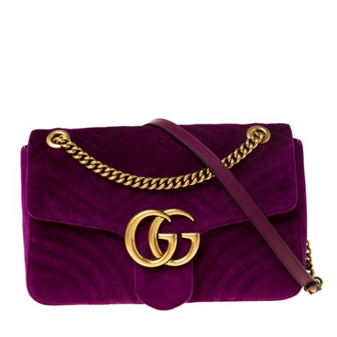 purple velvet gucci bag|Gucci velvet bag price.